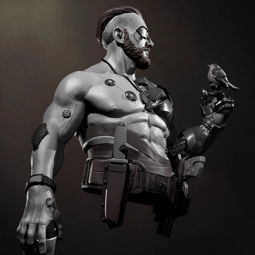Resin Soldier 1/12 Ancient Fantasy Man Bust Model Unassembled Unpainted Figure Building Kit