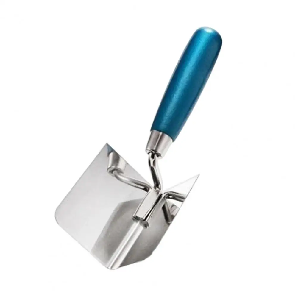 Stainless Steel Trowel 2pcs Stainless Steel Drywall Corner Trowel Set Ergonomic Soft Grip Masonry Tool Exterior for Smooth
