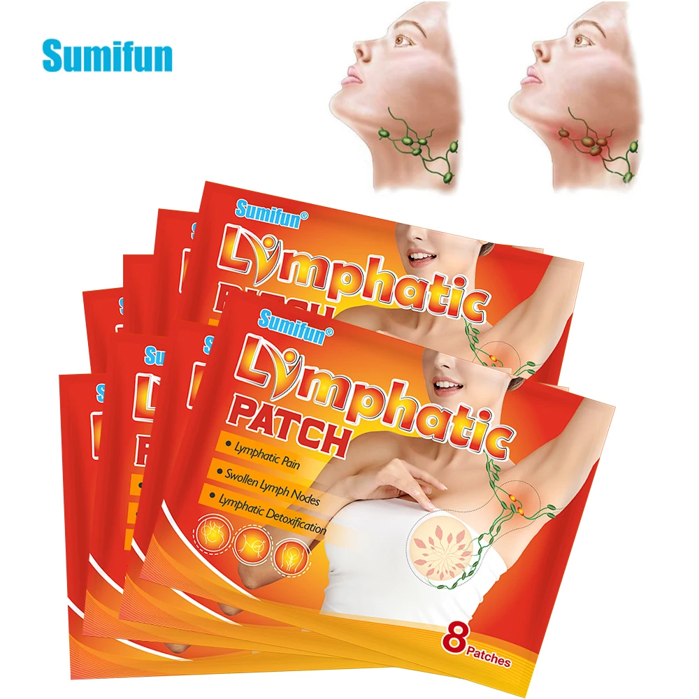 

8-40Pcs Lymphatic Detox Patch Herbal Medicine Neck Armpit Breast Lymphatic Nodes Drainage Medical Plaster Health Car