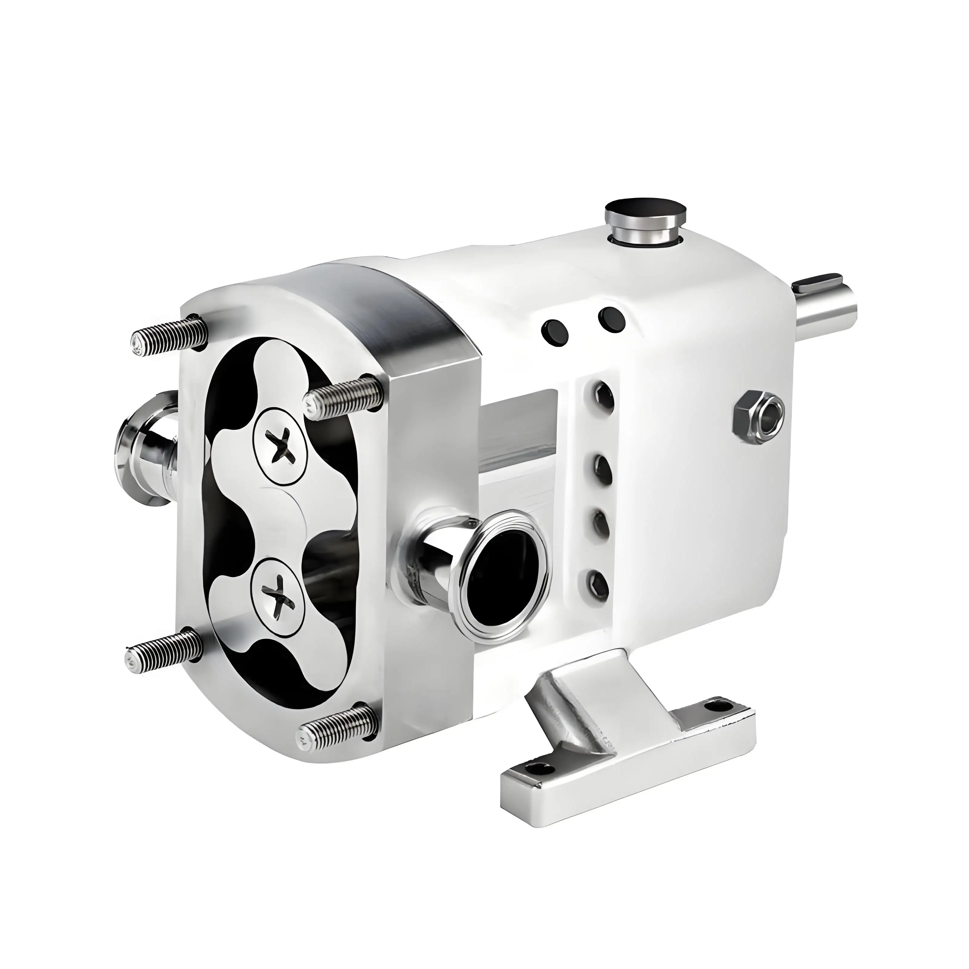 High-Pressure Sanitary Food-Grade Rotor Pump Self-Priming 5.5kw Horizontal For High-Viscosity Honey Syrup Chocolate Transfer