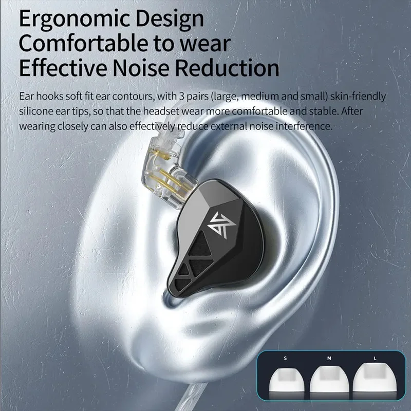 Металлические проводные наушники KZ EDXS, Hi-Fi басовые наушники-вкладыши IEM, наушники-вкладыши с монитором и шумоподавлением, гарнитура EDX ZSN PRO ZS10PRO