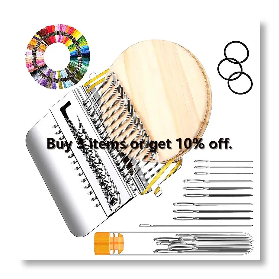 ✼KnitPatch PatchMaker Kit - 100 Colors Embroidery Thread for Mending & Weaving, Complete Sewing Craft Set
