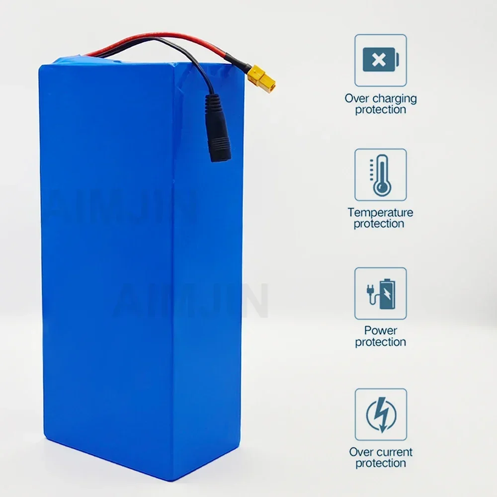 48V Rechargeable Battery 20000mAh 18650 13S5P Lithium-ion Battery Pack with Built-in Intelligent BMS
