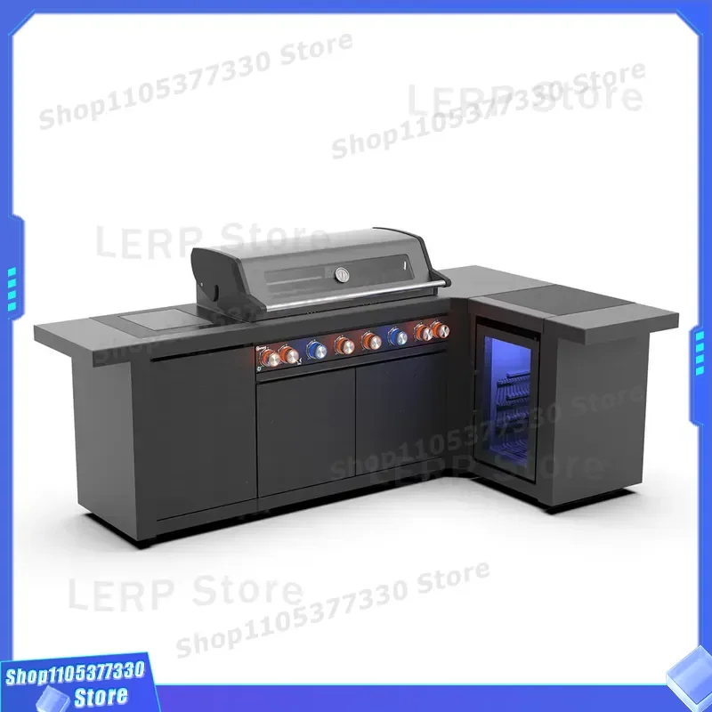 Custom 304 Stainless Steel Outdoor Kitchen Cabinet Set Commercial Grade BBQ Grill Station for Garden Patio High End Design