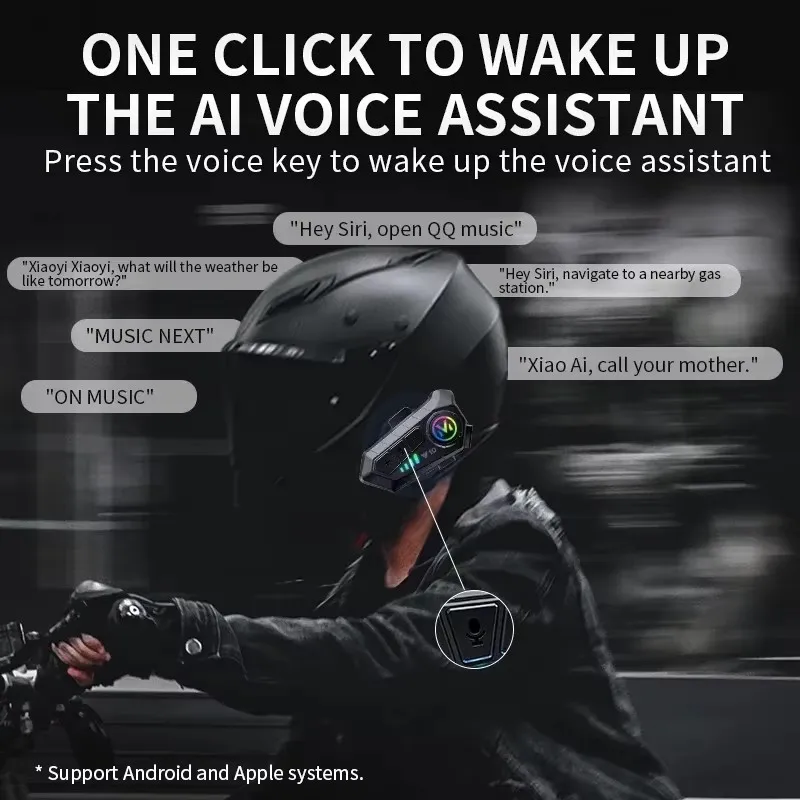 Kebidumei Y10 Bluetooth Motorcycle Helmet Headset Wireless MP3 Player 2000Mah Super Long Standby Earphone With Soft Hard Mic 5