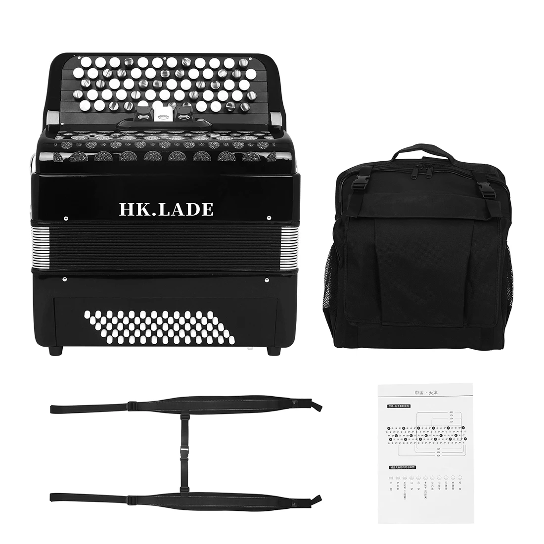 HK LADE Factory Wholesale Professional Keyboard Music AH-110 62 Key 60 Bass 3-key Agreement