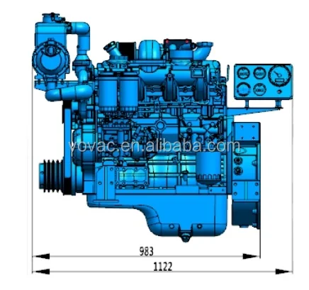 YC4D80-C20 YUCHAI 80HP Marine Engine 2400rpm for Small Boat With IMO Emission Certificate