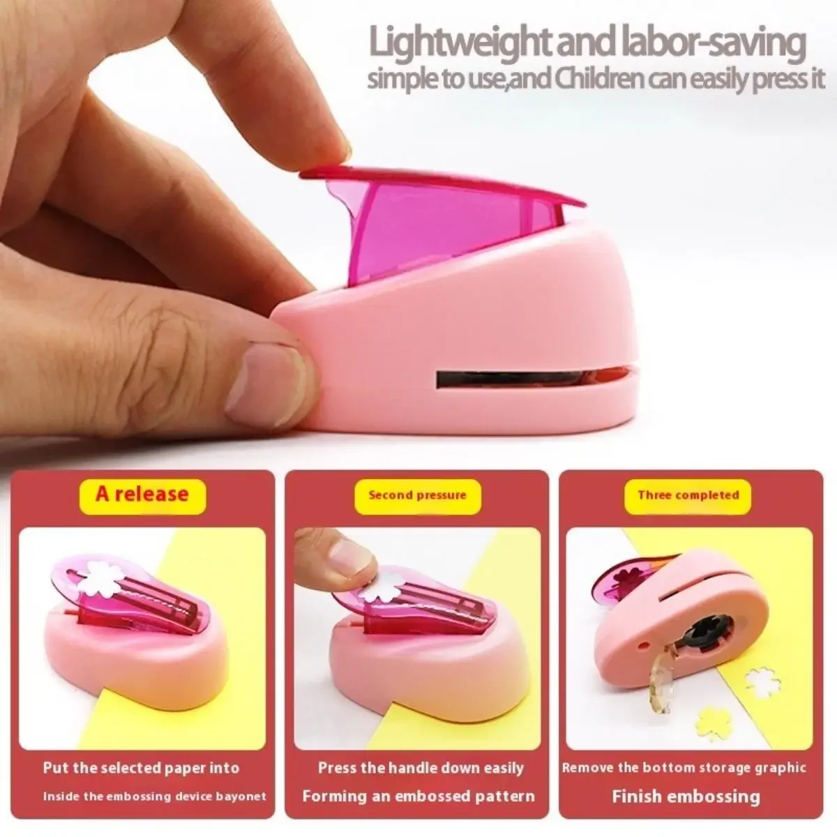 1 ชิ้น Mini Hole Punch,, รูปแบบการ์ตูน Handmade Embosser สําหรับ DIY กระดาษที่มีสีสัน, บุ๊คมาร์ค, โน้ตบุ๊คของขวัญเครื่องเขียนศิลปะ