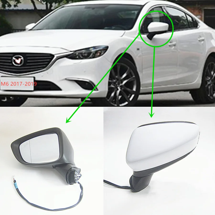

Car accessories 69-18Z body door mirror assembly with blind spot function for Mazda 6 2017-2019 GJ 9 pin BSM