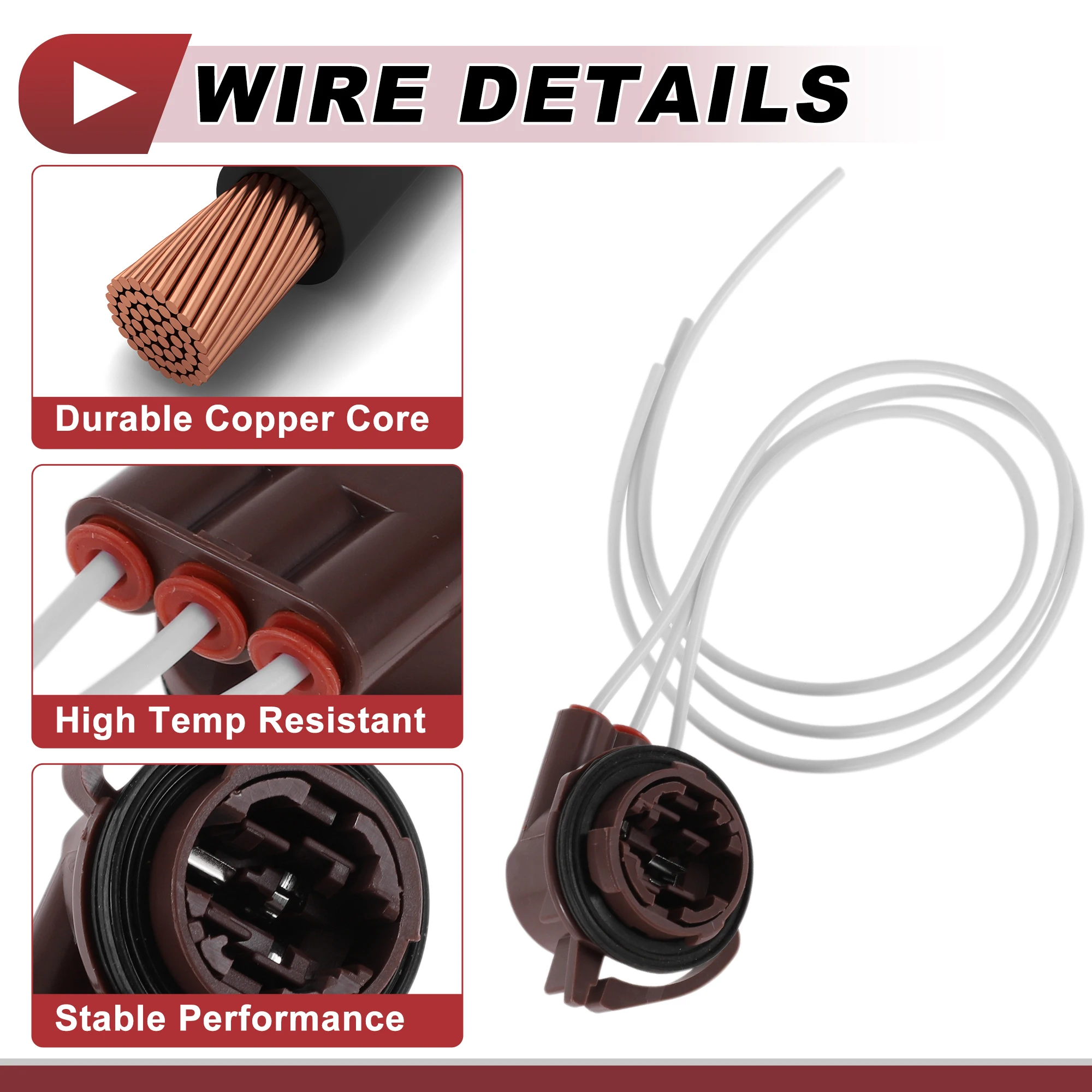 

UXCELL 2 Set Turn Signal Light Socket Wiring Harness for Cadillac Escalade 2002-2006 Lamp Bulb Pigtail Connector Harness