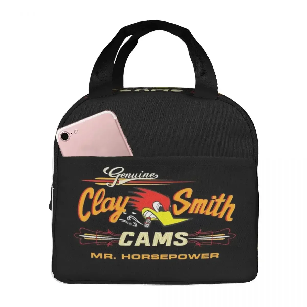 

Made In The USA Street Mr.Horsepower Clay Smith Cams Insulated Lunch Bags Lunch Box Lunch Tote for Woman Work Children School