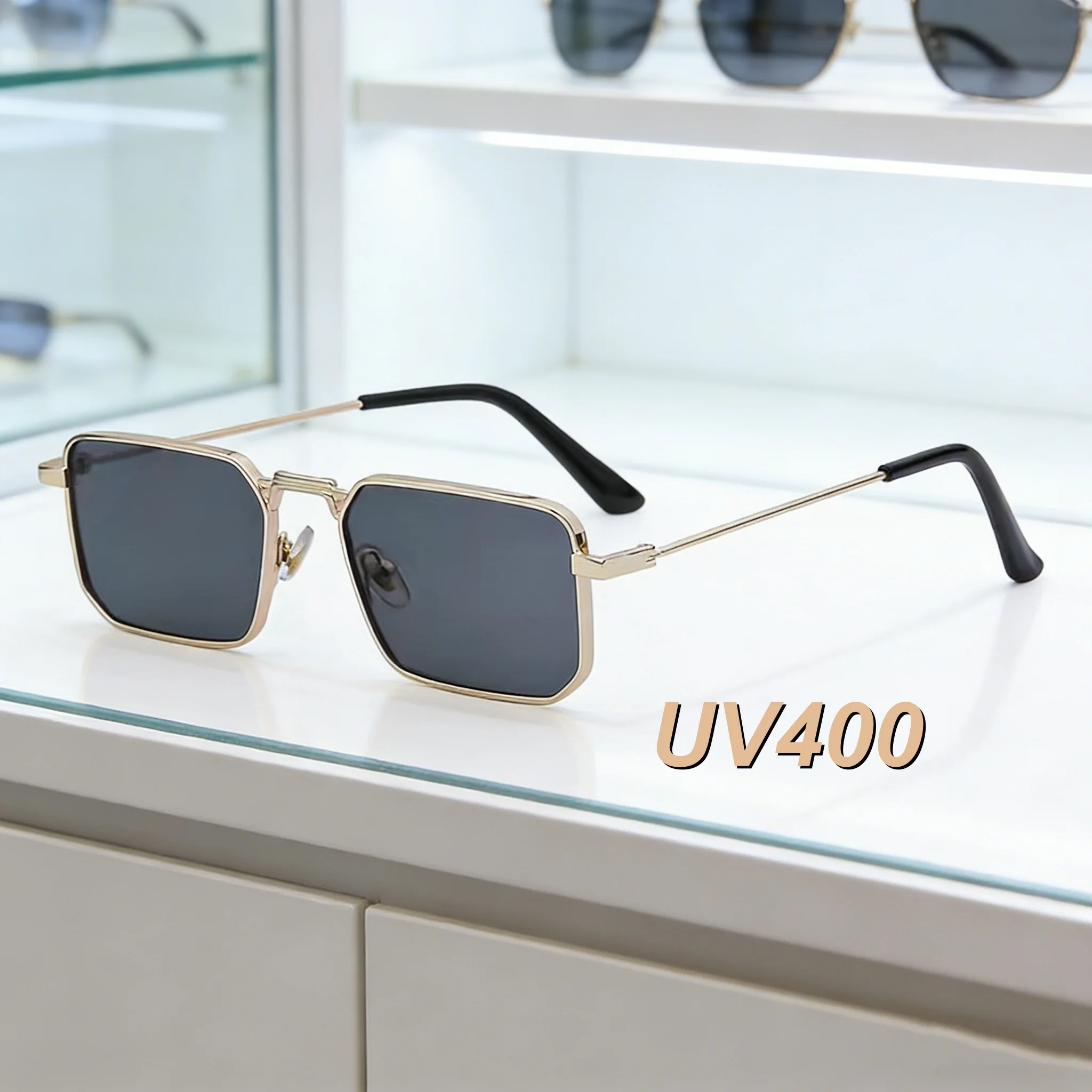 

2026 New Fashionable Personalized HD Luxury Men's Sunglasses Retro Neutral Premium UV400 Multi Color Lens Sunscreen Glasses