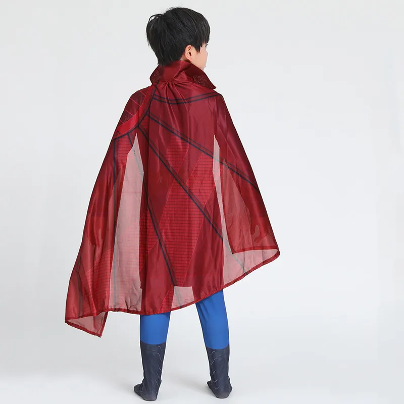 loween New Children's Doctor Strange Superhero Tight Costume with Robe Stage Performance Outfit Polyester Fiber 00%