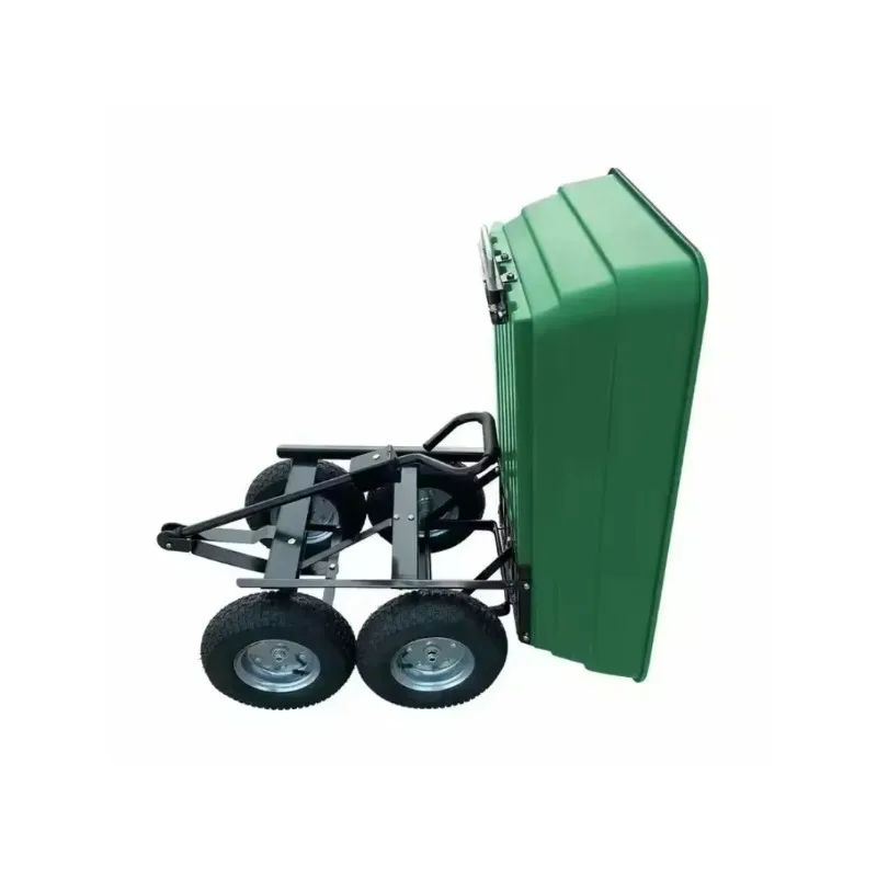 شاحنة مسطحة ذات 4 عجلات قابلة للطي، شاحنة قلابة للتعامل مع البضائع