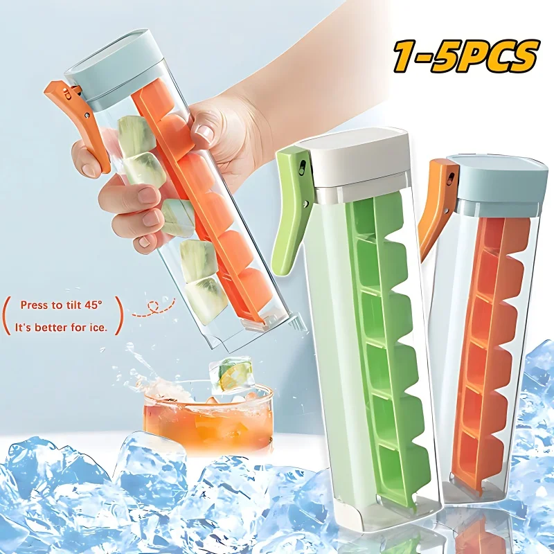 1/3/5PCS Push To Release Ice Cube Mould 6 Compartments Home Creative Ice Mould Homemade Ice Mould Frozen Easy Release Convenient