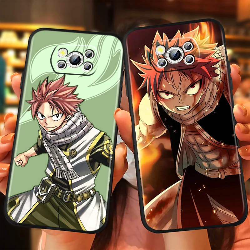 F-FAIRY T-TAIL Anime Cool For Xiaomi Mi Poco F5 F4 F3 X6 X5 X4 X3 M6 M5 M5S M4 M3 C65 Pro GT NFC 5G Black TPU Phone Case