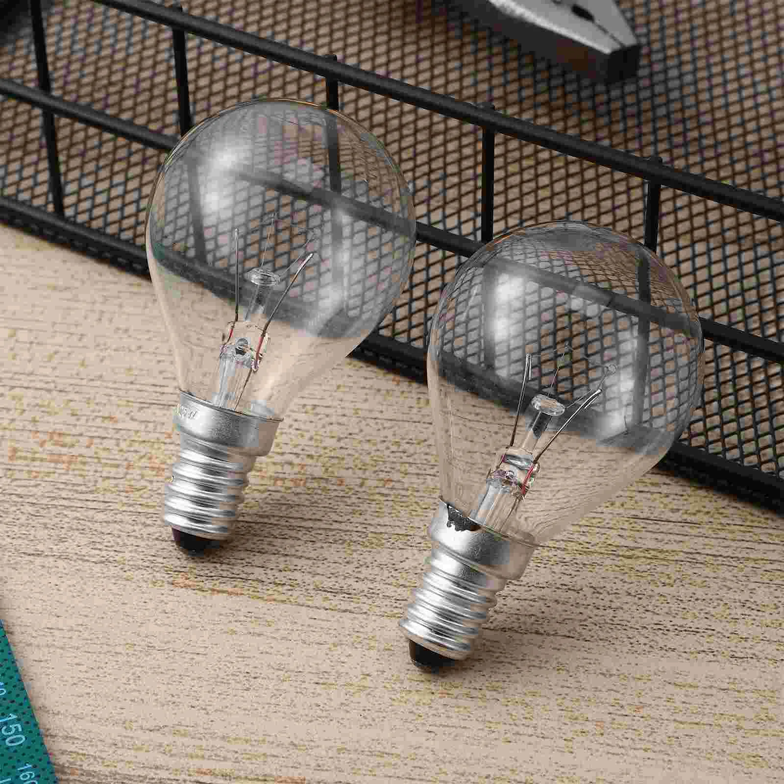 2 Pcs Light Bulb Bulbs Screw E14 For Indoor Oven Replacement Adjustable Aroma Lamp