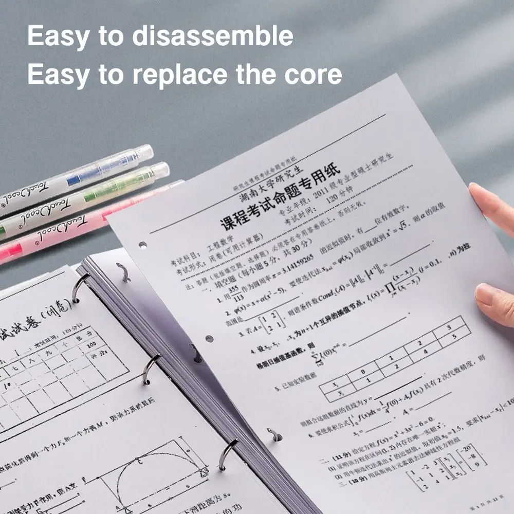 High Quality PP Storage Booklet A4/A5/B5 Binder Loose Leaf Family ID Storage Bag Dustproof Ticket Holder School