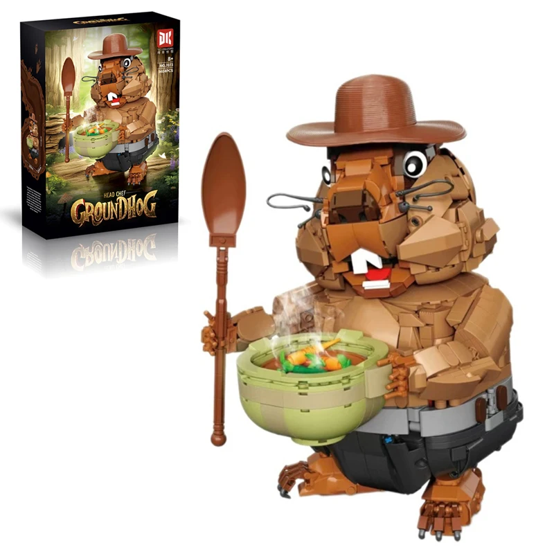 

DK7073 1464 шт. комплект для сборки дня земли, милая модель животного с маленькими блоками из частиц для обучения STEM, праздничные подарки