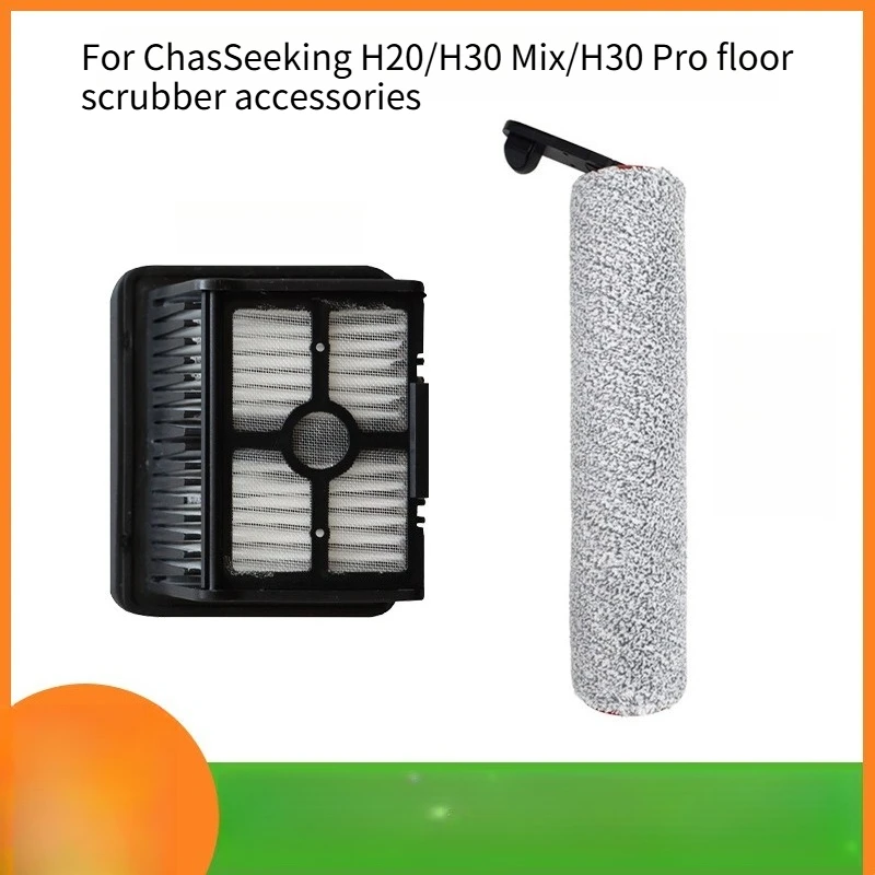 Brush Roller & Hepa Filter Replacement for Dreame H20 H30 Mix H30 Pro Wet Dry Vacuum Cleaner, Soft Fluffy Roller Brush
