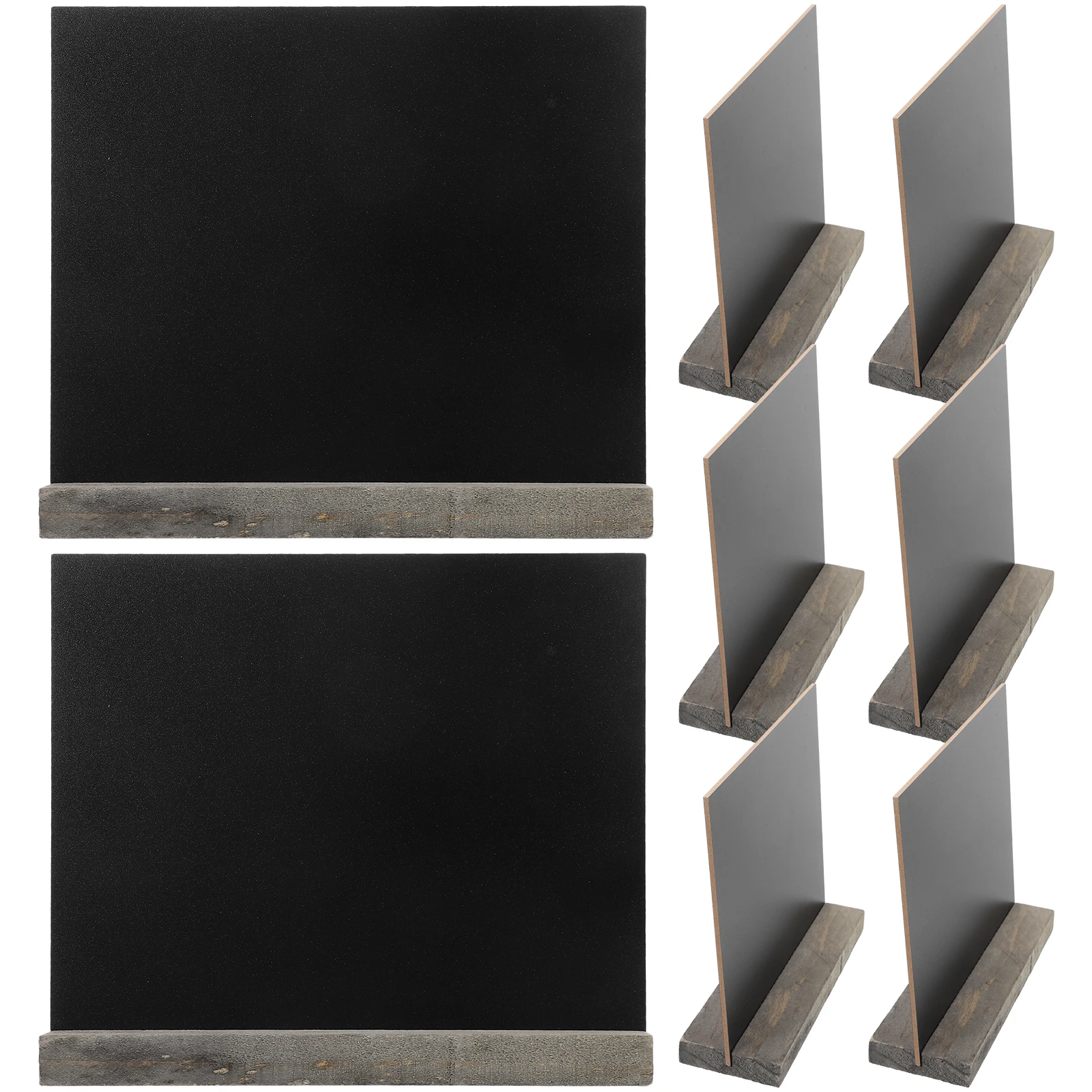 

8 Pcs Small Wooden Blackboard Crafts Tabletop Chalkboard Sign with Stand Desktop Mini