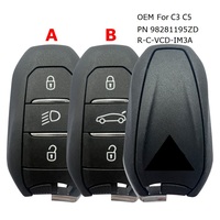 CN016051 New OEM A3M65 PN 98281195ZD FCC IM3A For Citron C3 C5 Smart Key 3 Buttons AES NCF29A1 Chip 434MHz Keyless Go