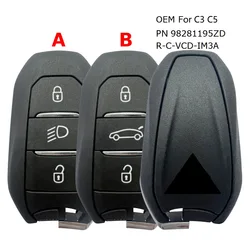 CN016051 New OEM A3M65 PN 98281195ZD FCC IM3A For Citron C3 C5 Smart Key 3 Buttons AES NCF29A1 Chip 434MHz Keyless Go