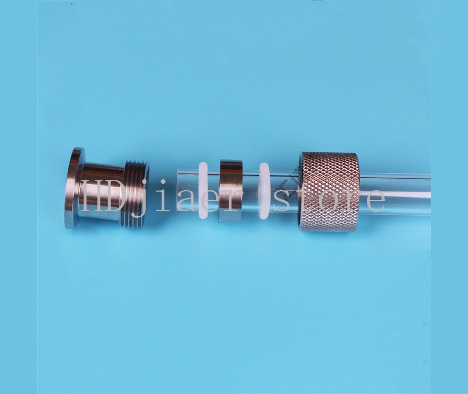 KF16/25 Stainless Steel Vacuum Gauge Joint Quartz Tube Seal Type Furnace Tube Sealer Flange Tube Plug