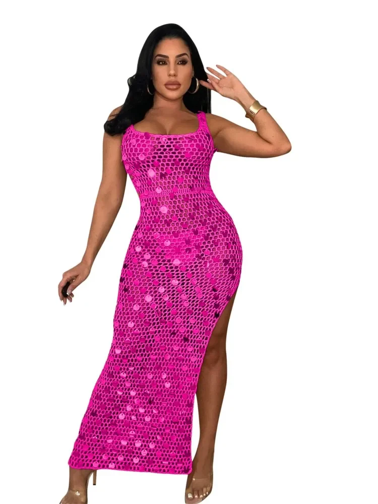 جديد مثير S - XXL هامش الترتر محبوك الكروشيه تونك الشاطئ التستر التستر فستان الشاطئ ملابس الشاطئ بحر الإناث النساء