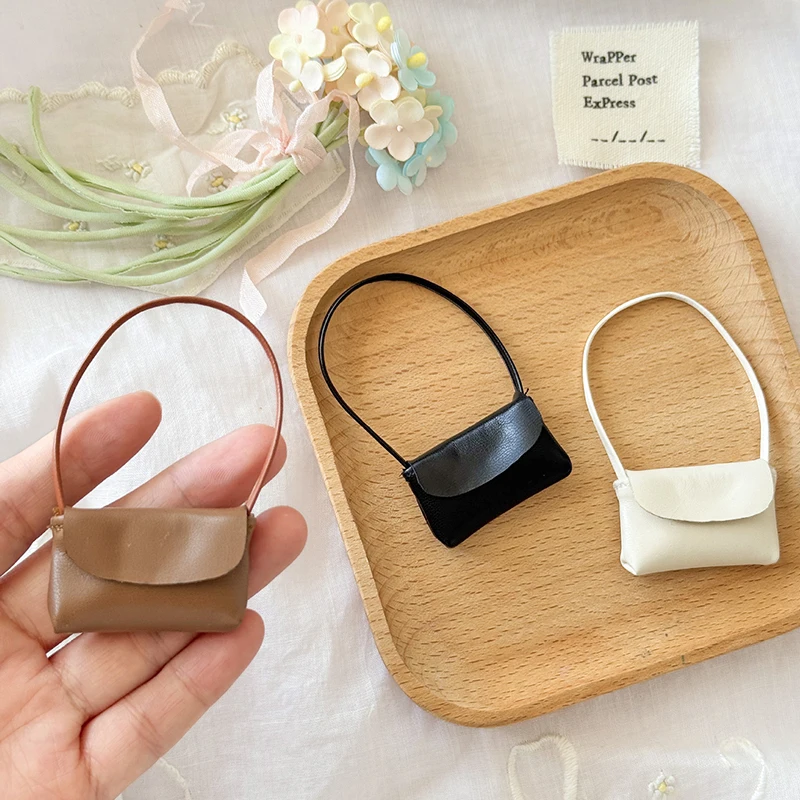 New 15-17cm Doll Handbag Lady Leather Bag PU Leather Purse Accessories Dollhouse Decoration Pretend Play Toy