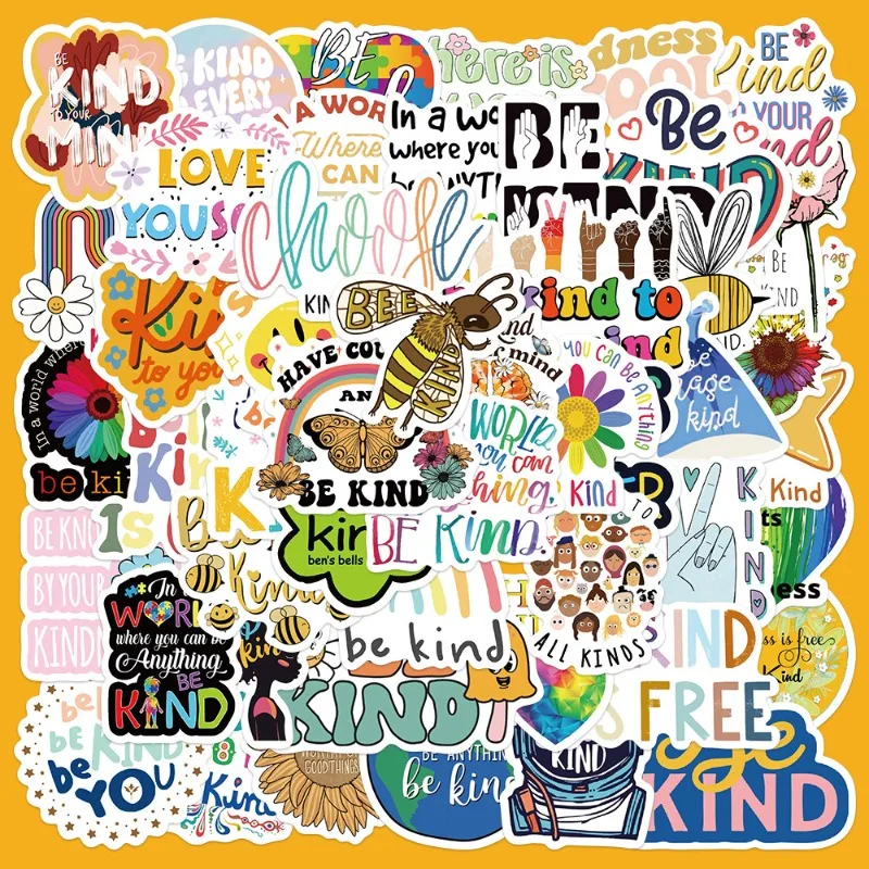 50pcs Colorful Creative Harmonious English Series Graffiti Stickers Suitable for Helmet Desktop Wall Decoration DIY Sticker Pack