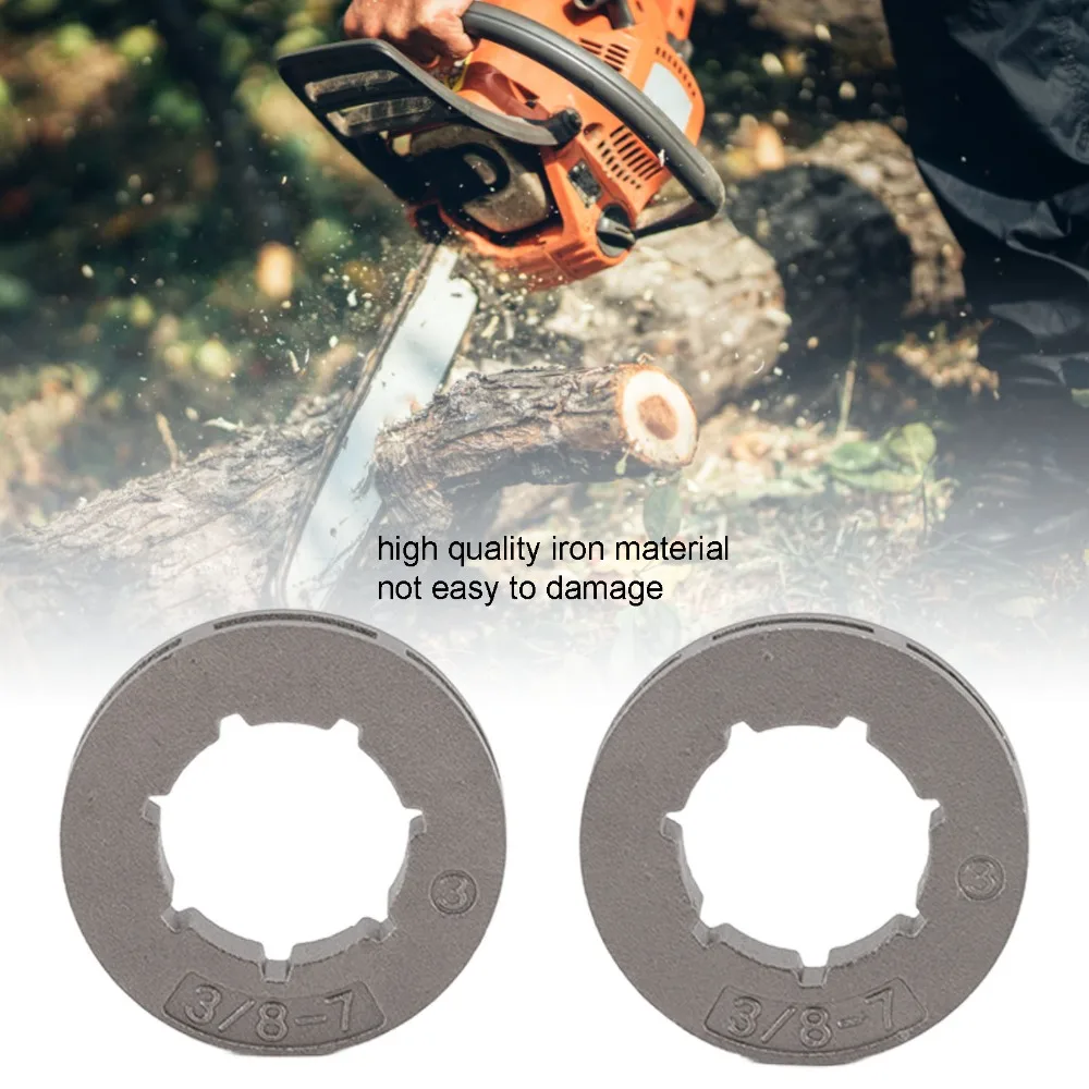 5PCS Universal Rim Sprocket Replacement Dark Silver 7 Tooth Sprocket Rim Part Compact Metal for Husqvarna 55 262XP 455 460