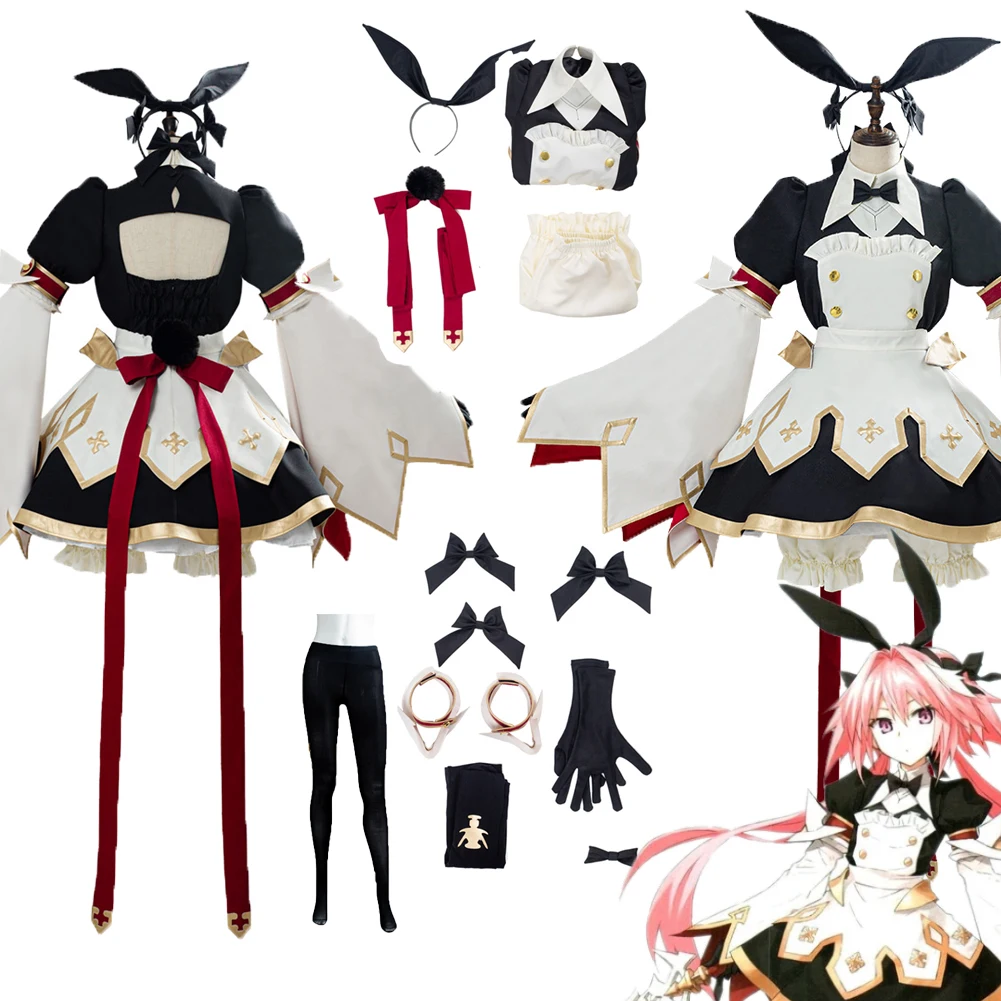 

Anime Fate Cos Astolfo Saber Cosplay Costume Outfit Fantasy Dresses Full Set For Girl Roleplay Halloween Carnival Suit Accessory