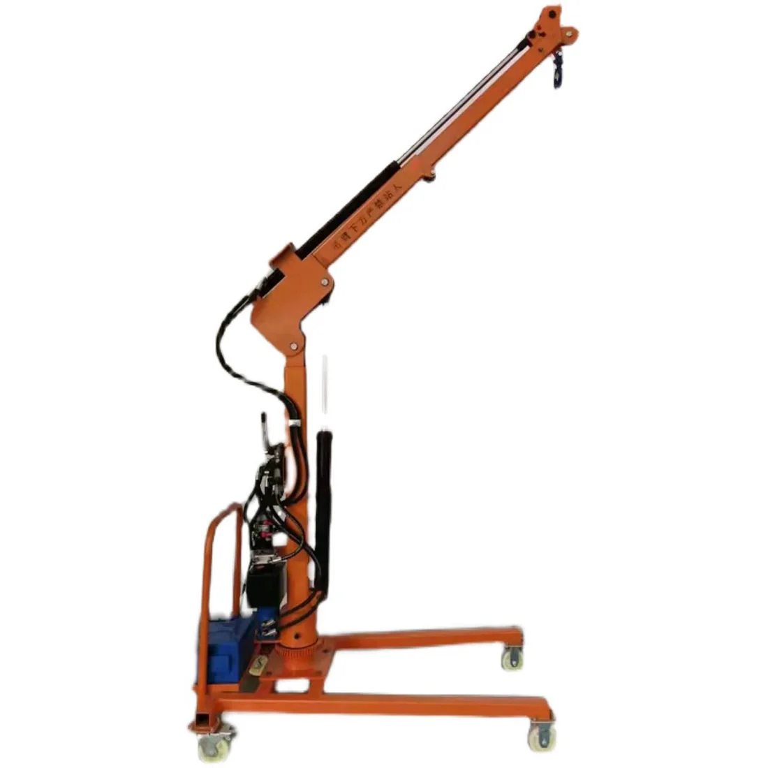 1T All-electric vehicle-mounted crane truck electric crane small car hydraulic boom truck-mounted winch small crane