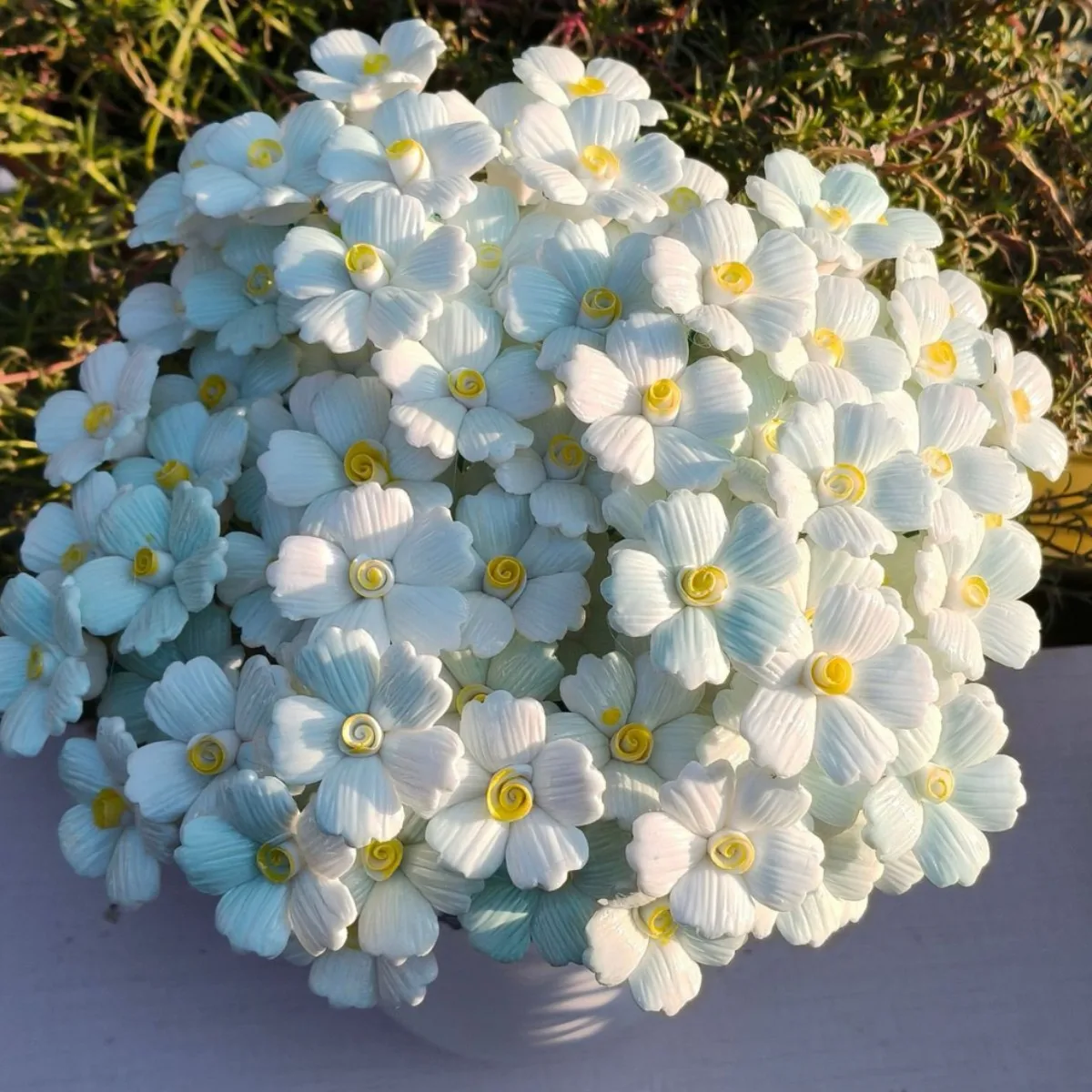 5 Piezas de Flores de Cerámica Hechas a Mano a Alta Temperatura, Flores Silvestres Simuladas, Regalos Creativos, Decoración del Hogar