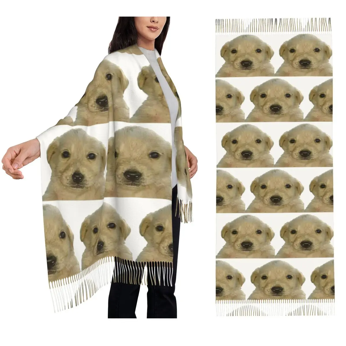 

Jotchua Meme Jotchua Dog Scarf Tassel Scarves Women Soft Warm Shawls and Wraps Large Fall Winter Shawl Wrap