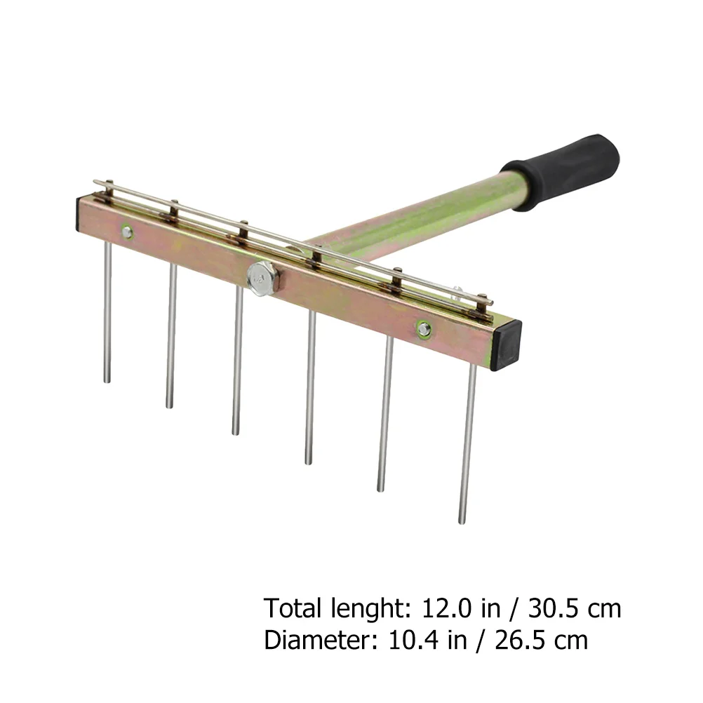 

Tile Leveling System Floor Tile Rake Laying Tool Adjustable Depth Iron Handle Ceramic Tiles Dust Scraper Building Tool