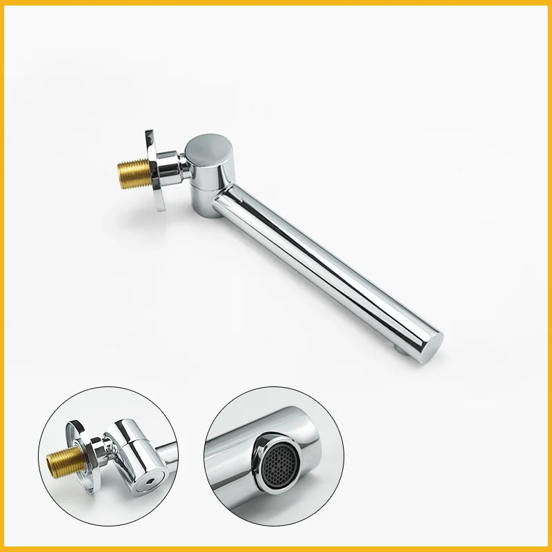 Imagem -05 - Torneira de Bacia de Latão de Parede Redondo e Quadrado Torneira de Banheira Giratória de Ouro Escovado Torneira de Lavatório de Banheiro em Casa Varanda