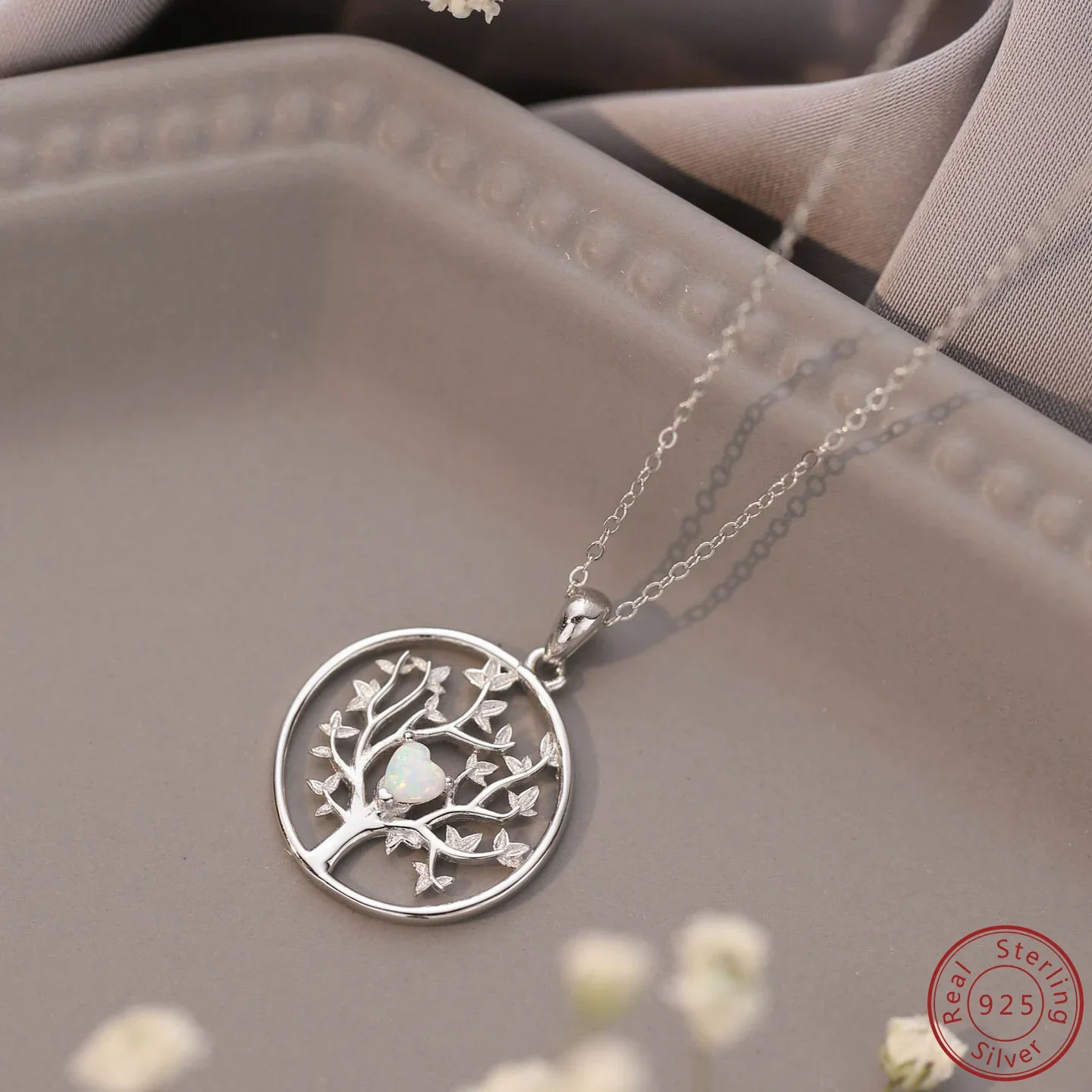 

2025 Популярное европейское и американское модное простое индивидуальное ожерелье в форме дерева из 100% стерлингового серебра S925 Aubao для женщин