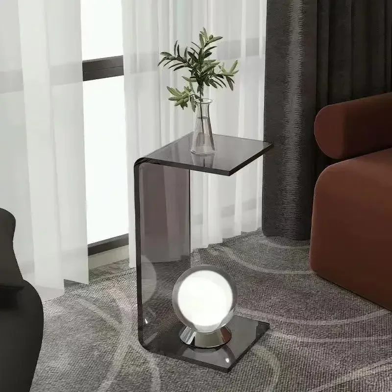 Light Luxury Acrylic Sofa Small Side Table Simple Modern Living Room Special-shaped Tea Table Transparent Corner Table