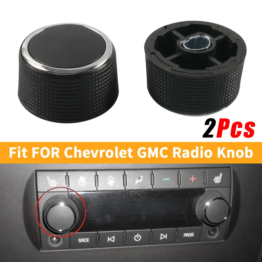 

2 Pc Rear Radio o Volume Control Knob Dial Tuner For 07-13 Chevy Tahoe Chevrolet Silverado Gmc Acadia Sierra Denali Yukon Gm