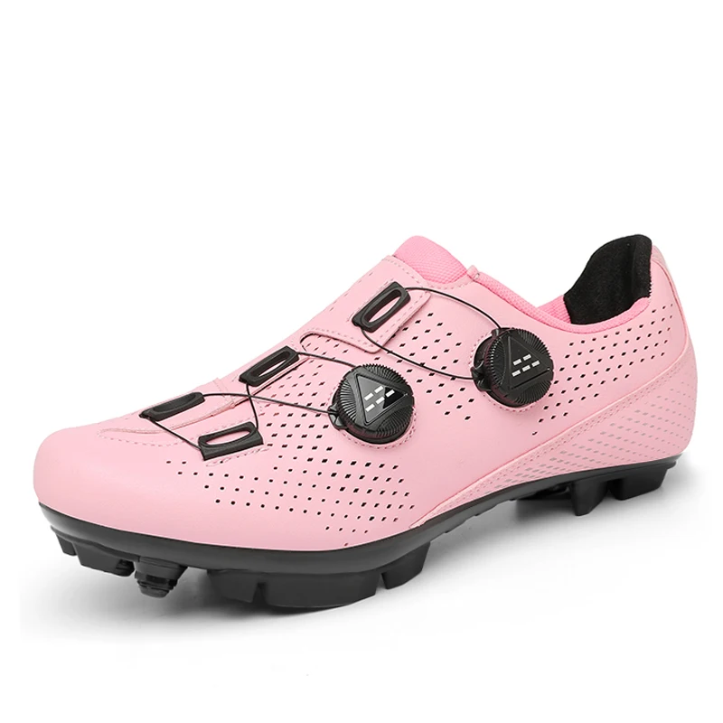 Pink Cycling Shoes women Mtb Cleat Shoes Outdoor Mountain Bike Flat Pedal Shoe Breathable Light Racing Speed Bicycle Footwear