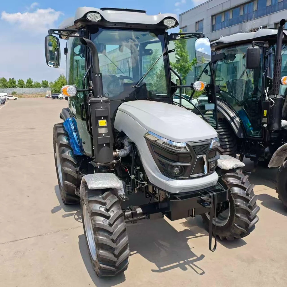 CE COC 4X4 50Hp -150HP Mini Farm Tractor With Driver's Cab for Sale Equipped with Bulldozer Blade and Loading Blade