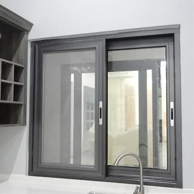 Popular Nice Design Aluminum Frame Sliding Glass Window Thermal Break Aluminium Double Glazed Insulated Window