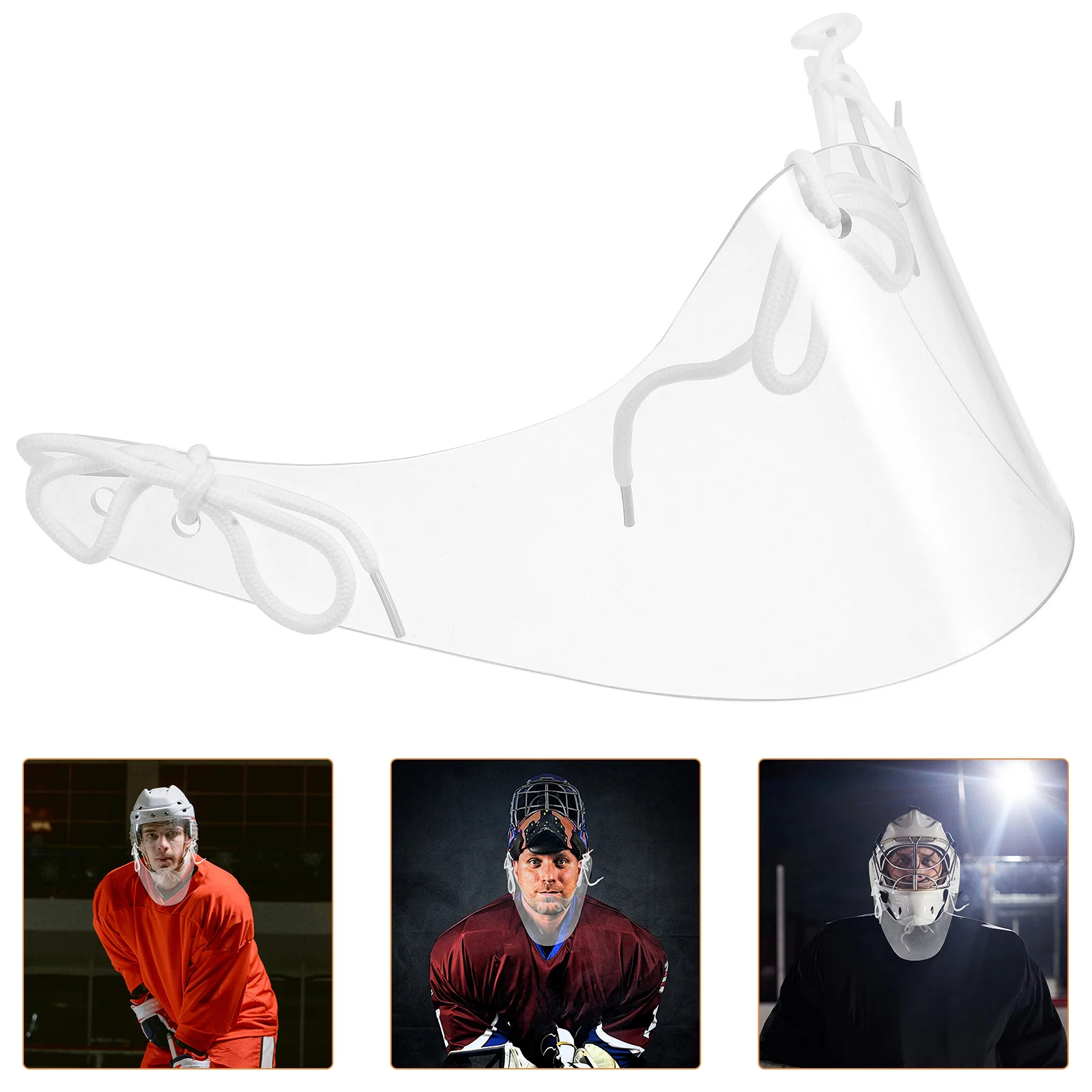 

Neck Guard Hockey Protective Supplies Gear Goalie Protector Accessories Semicircle Clear Goalkeeper