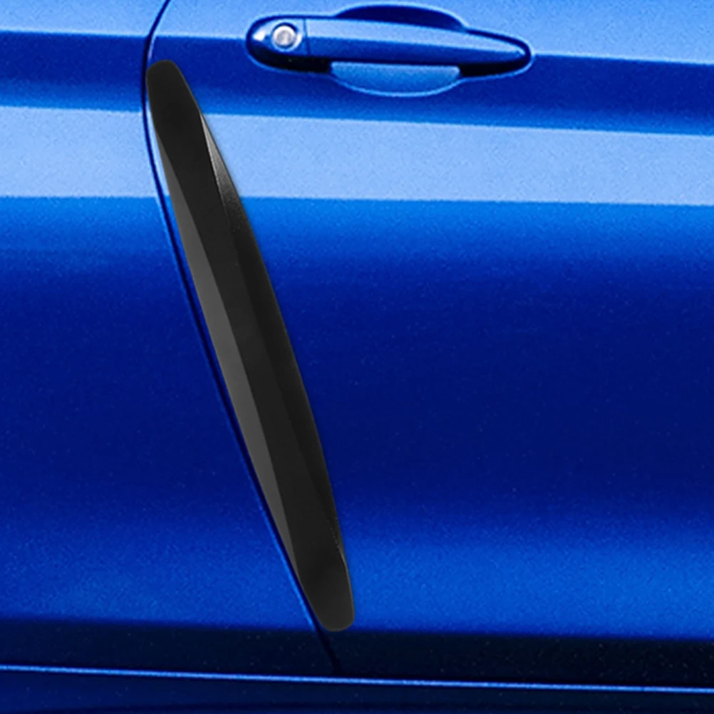 

4 Pcs Collision Protection Strip Door Bumper Guards Door Edge Guards Pure Black Non Scratch Bumper Protector Guard