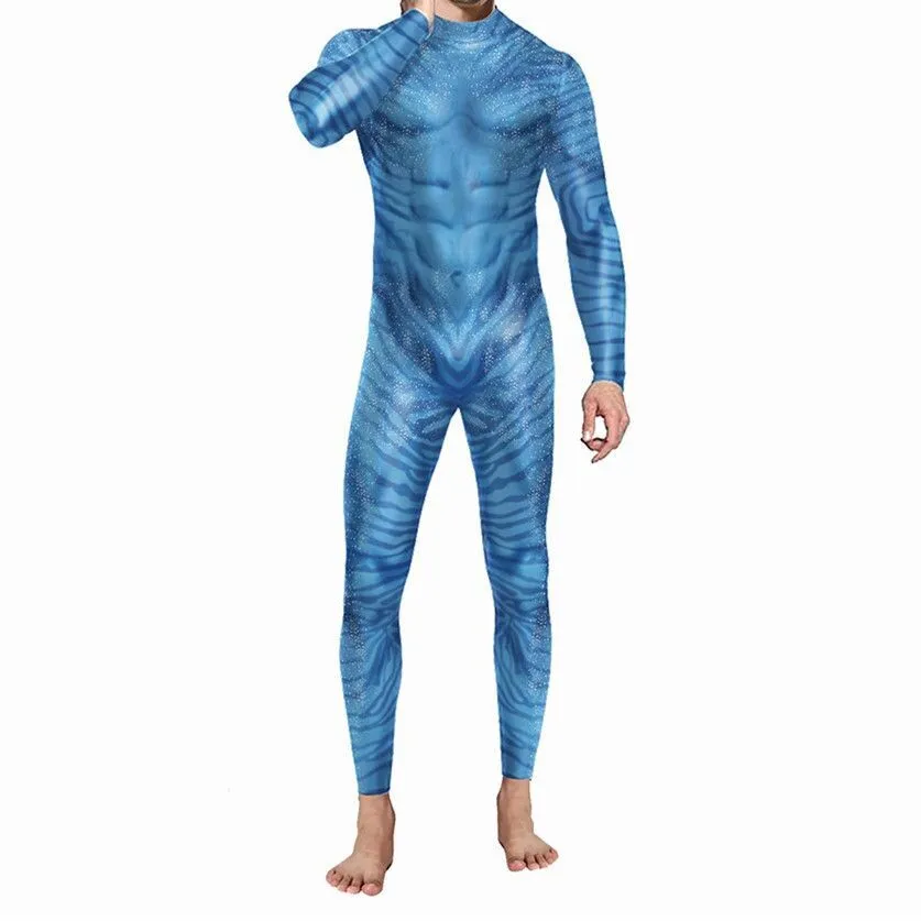 

Hot-Selling Avatar Series 3D Digital Printing Cosplay Adult Performance Costume Tight-Fitting Long-Sleeve Jumpsuit