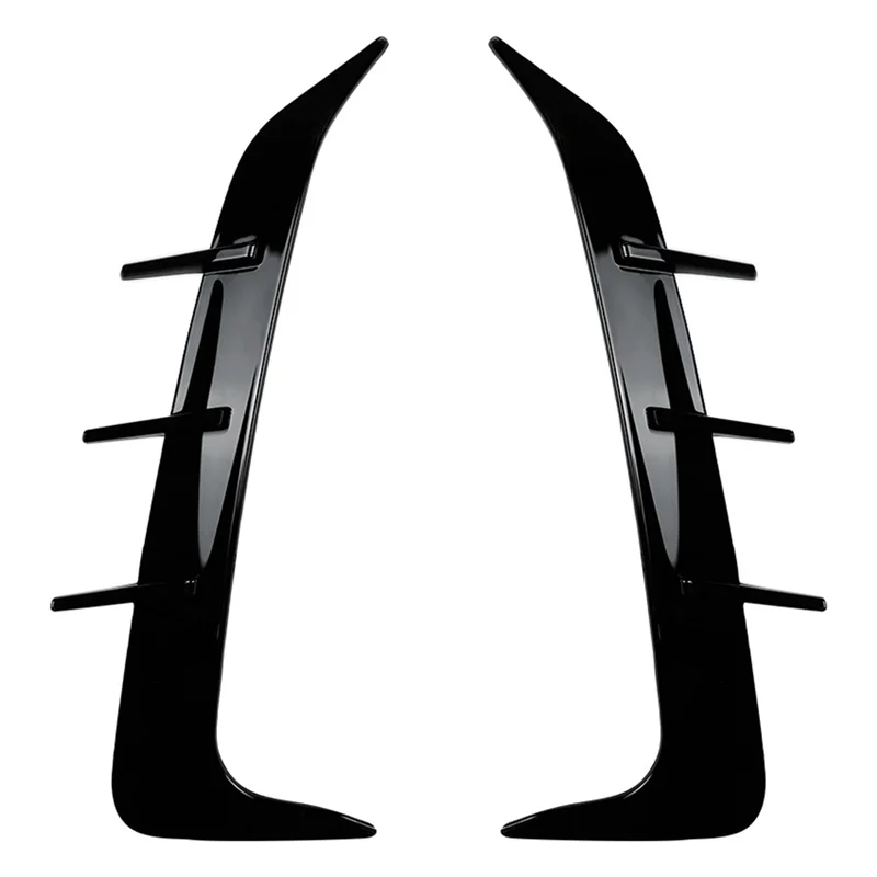 

1 Pair Rear Bumper Spoiler Air Vent Cover Side Canard for BMW X6 G06 2019-2023 Bright Black