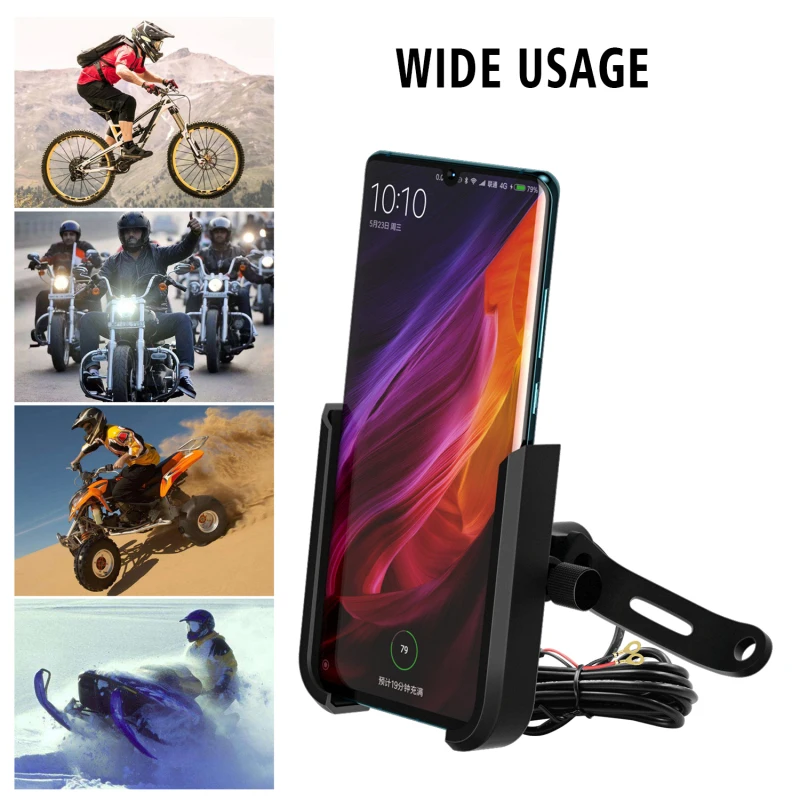 

Aluminum Alloy Motorcycle Bike Bicycle Phone Holder For 4-7 Inch Smartphone GPS 20-30mm Handlebar Mount Motorbike Accessories