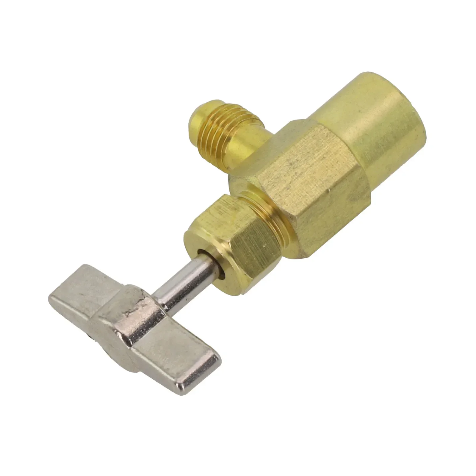

R134A Refrigeration Tool R134A Tank Valve 1 2 ACME Thread T-shaped Handle Solid Brass Construction For Professional Use